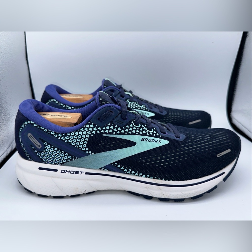 Brooks Ghost 14 Blue/Green Running Shoes Women's 10 Medium B 1203561B466